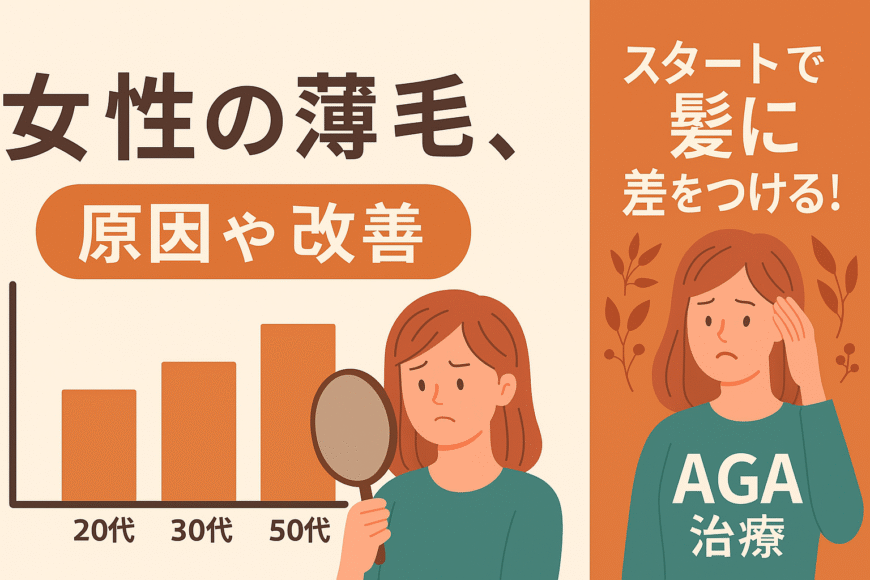女性の薄毛原因や改善