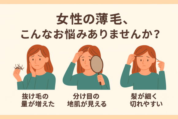 20〜30代女性の抜け毛のお悩み